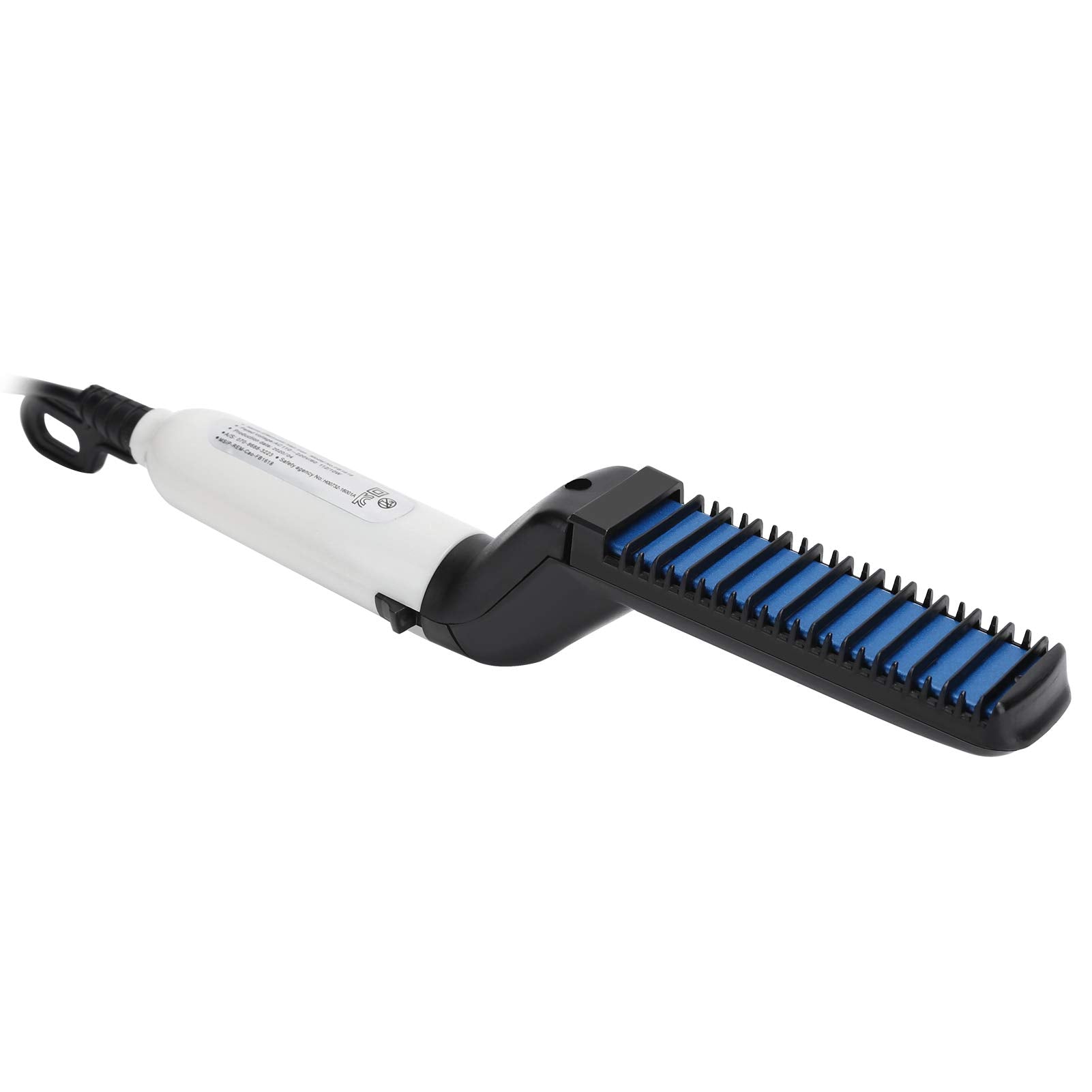 Semme Electric Hair Styling Comb Brush, Men MultiFunctional Electric Hair Comb Brush Fast Heating Hair Styling Beard Straightener Grooming for Home Travel (US Plug)