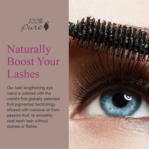 100% PURE Maracuja Oil Mascara - Dramatic Volume & Length, Vegan Formula - Black Tea Color, 0.35 oz