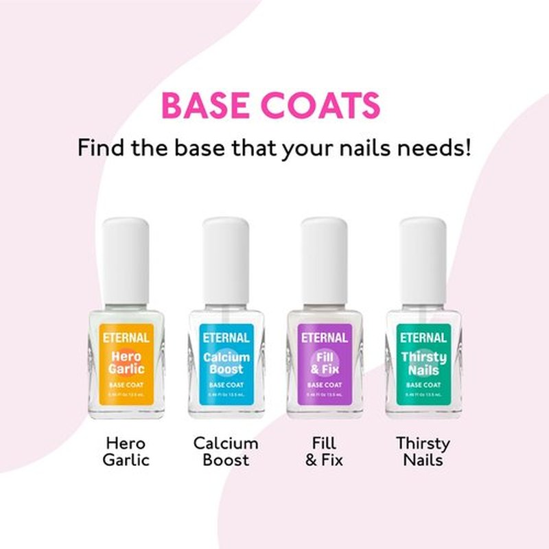 Eternal Calcium Gel Nail Builder - 13.5mL Base Coat Nail Polish | Clear Nail Polish for Nail Care & Nail Strengthener for Thin Nails and Growth | Fast Dry Nail Hardener & Nail Growth Treatment, 1 Unit
