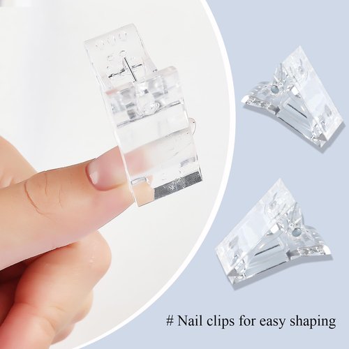 FSpronail Dual Nail Forms Kit 288Pcs Polygel Nail Tips 12 Styles Poly Gel Nail Forms Reusable Stiletto Coffin French Acrylic Nail Extension Molds with Accessories - for Beginners