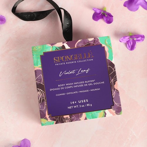 Spongelle' Violet Leaf - Body Wash Infused Buffer