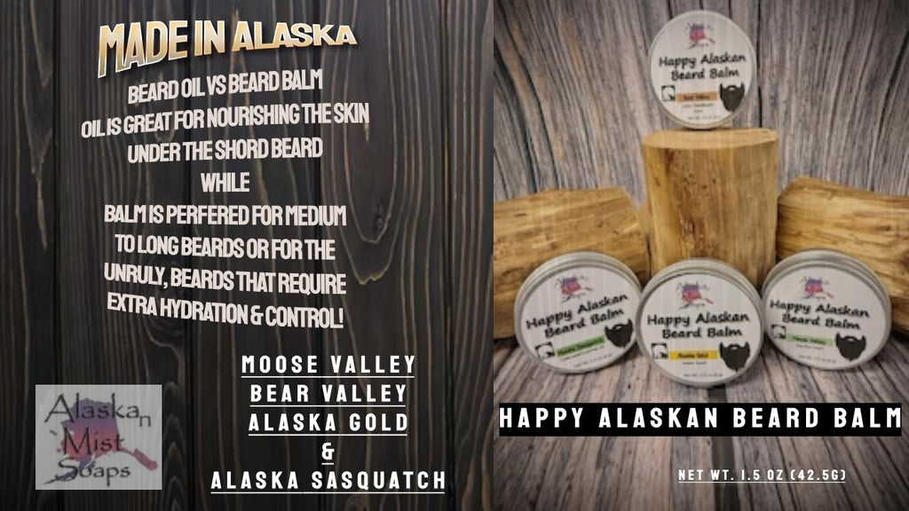 Happy Alaskan Beard Balm: Moose Valley, Bay Rum Scent