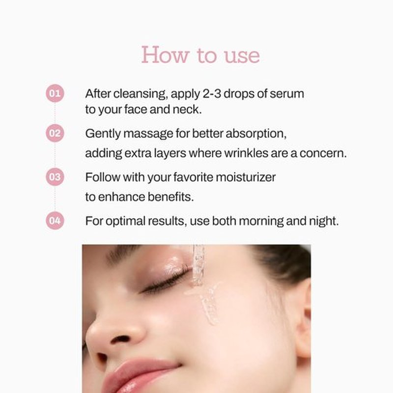 Collagen Peptide 12X Boosting Serum, Enhances Skin Elasticity & Reduces Deep Wrinkles, Promotes Collagen Production for Firm and Youthful Skin, Korean Skincare, 1.01 fl.oz