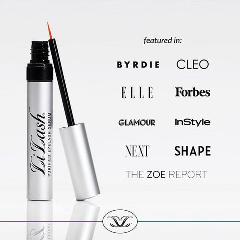 LiLash Purified Eyelash Serum to Grow Longer & Fuller-Looking Lashes - Eyelash Growth Enhancer, Safe for Use with Contacts, Lash Extensions, Sensitive Eyes - Vegan & Cruelty-free (2mL, 90-Day Supply)