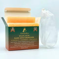 Altobello's Turmeric Kojic Acid Soap - Dark Spots Remover for Face & Body, Brightening Skin Lightening Bar with Vitamin C, Collagen, Hyaluronic Acid - 2 Bars + Exfoliating Net.