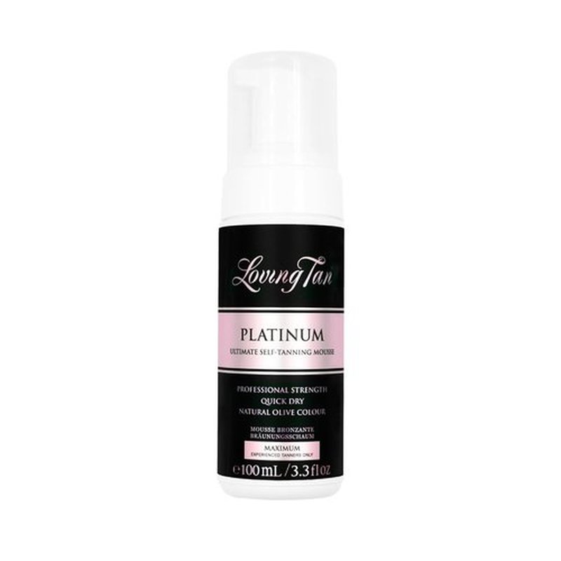 Loving Tan Platinum Self Tanning Mousse - Dark, Streak-Free & Natural Looking - 3.3 Fl Oz, 5+ Applications
