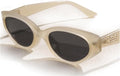 FURTALK Oval Sunglasses - Trendy Cat Eye Design with Polarized UV Protection | Vintage Style FT8207