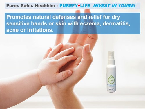 PUREFY Hand and Skin Cleanser (50ml, 6pk) - Hypoallergenic, Antimicrobial, Hypochlorous Technology, Great for Sensitive Skin; Promotes Natural Defense Against Eczema, Dermatitis, Acne.