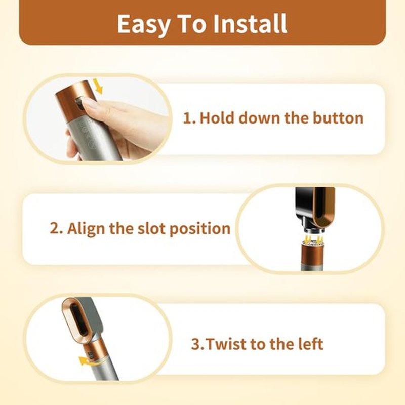 Pre-Styling Dryer Attachment for Dyson Airwrap, Nozzle Replacement Curling Barrels Hair Styler Accessories, Part No. 969759-01, Nickel/Copper