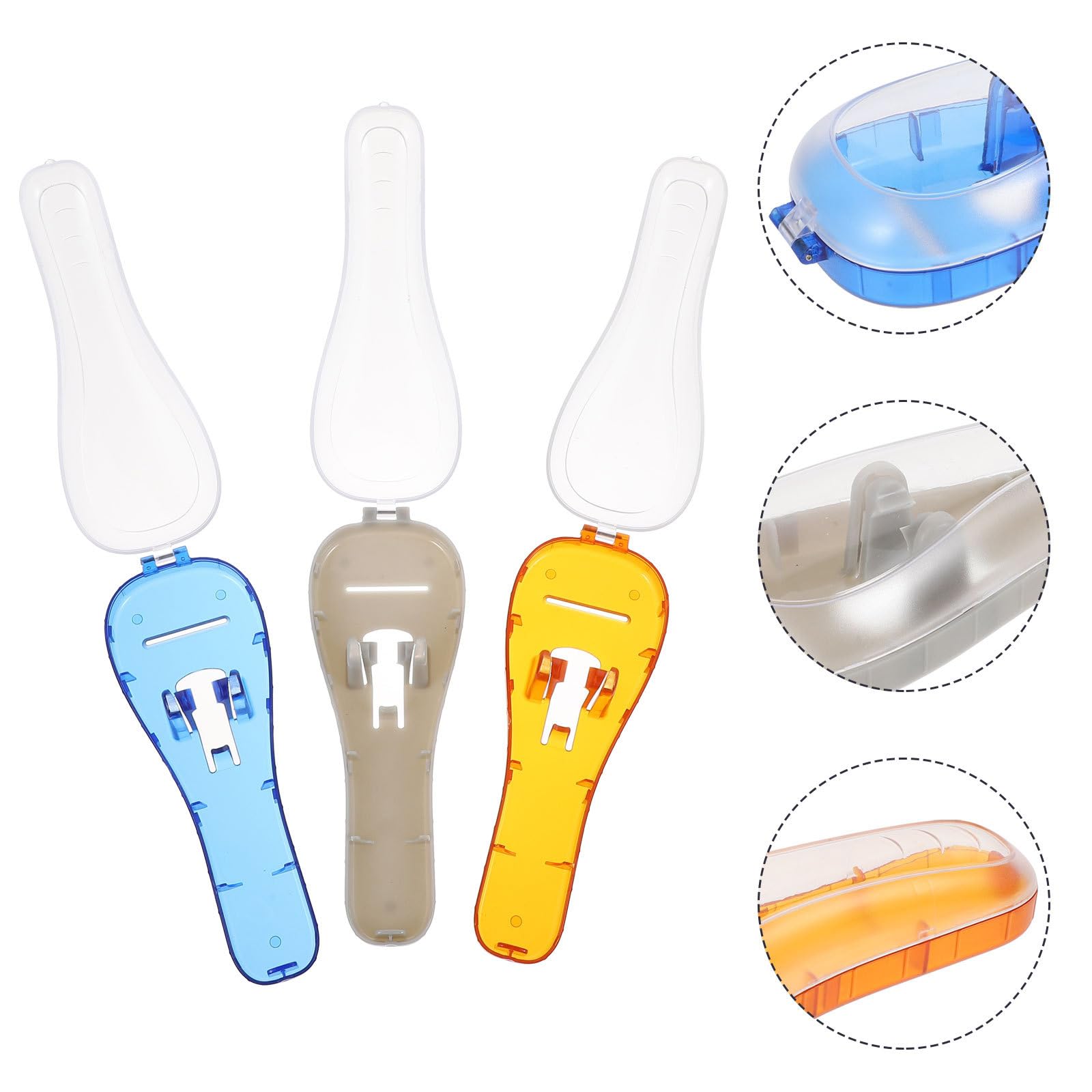Beavorty Travel Razor Case for Men Lightweight Portable Shaver Storage Box with Secure Strap Compact Razor Protection for Electric Razors 6.49X2.36X1.37In