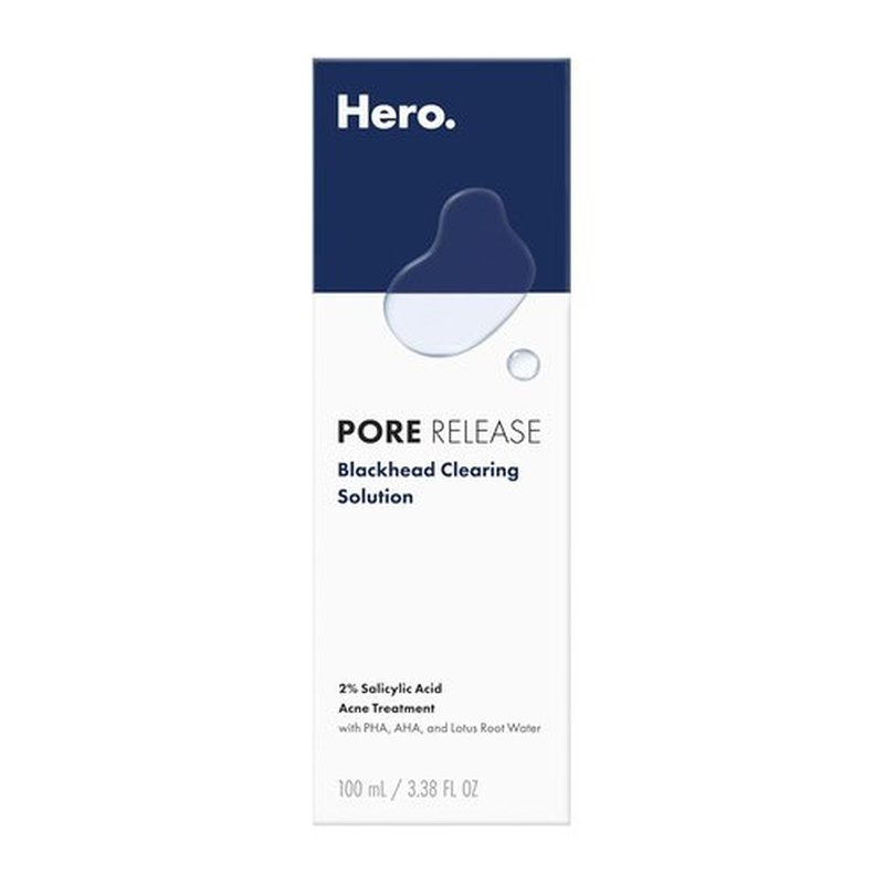 Hero Cosmetics Pore Release Blackhead Clearing Solution - Exfoliating 2% Salicylic Acid Toner | 100 ml