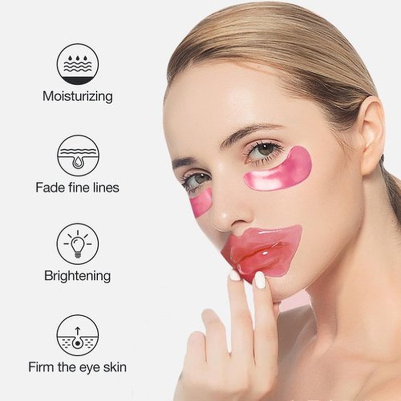 30 Pairs Eye Masks & Lip Masks, Under Eye Patches for Puffy Eyes, Moisturizing Lip Mask Pink Pads, Reducing Fine Lines, Mothers Day Gifts, Bulk Gifts, Teacher Appreciation Gifts, Small Gifts