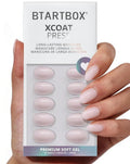 BTArtbox Press On Nails - Almond Shape, Power Calm Nude Pink, 4-Week Wear | 32 Nails in 16 Sizes