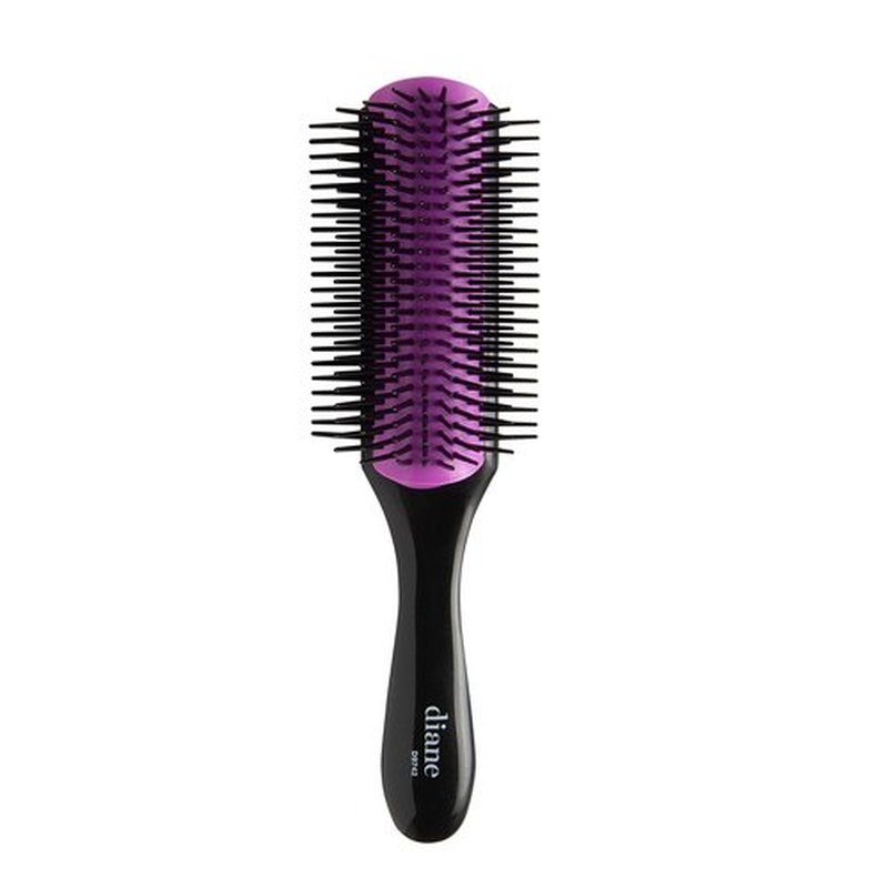 Diane Nylon Pin Hair Brush - Effortlessly Detangle & Define Thick or Curly Hair | Ideal for Wet Use