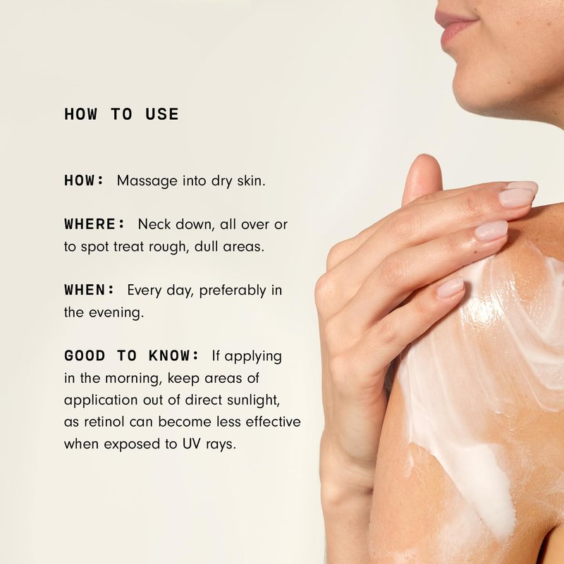Versed Press Restart Retinol Body Lotion - Firming Cocoa Butter & Squalane Moisturizer for Aging Skin (6 oz)