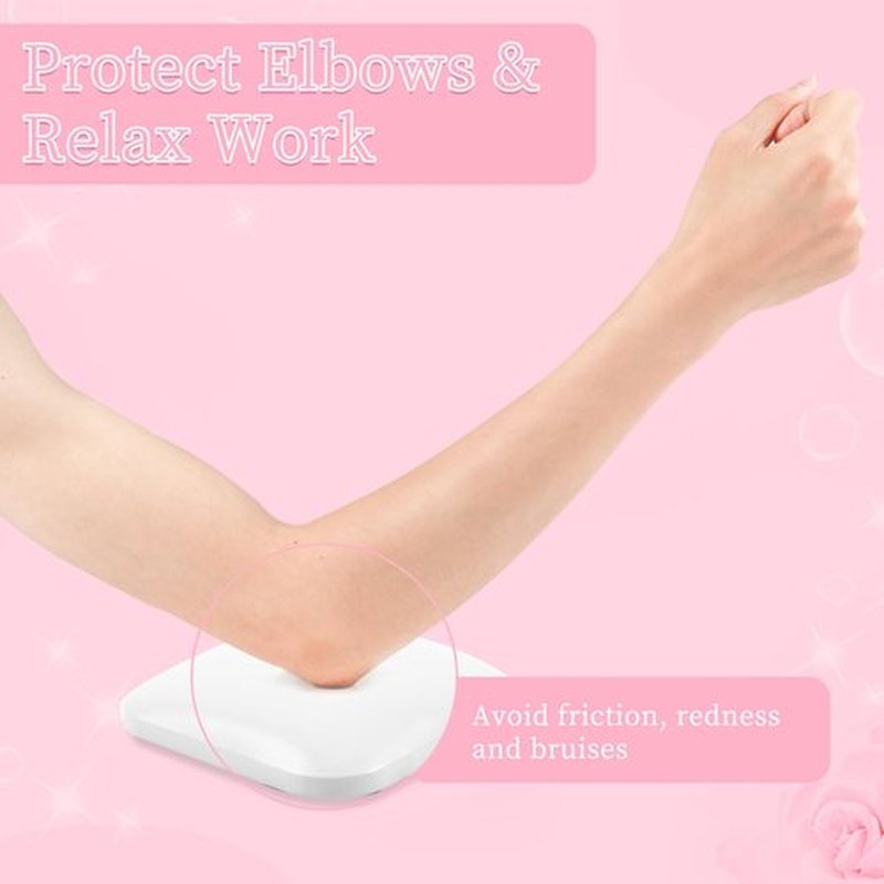 Nail Tech Elbow Rest, Soft Elbow Rest for Nail Tech, Elbow Pad Arm Rest for Nails, Nail Arm Rest for Elbow, Nail Arm Rest for Nail Tech, Elbow Rest for Nail, Nail Tech Supplies (White)