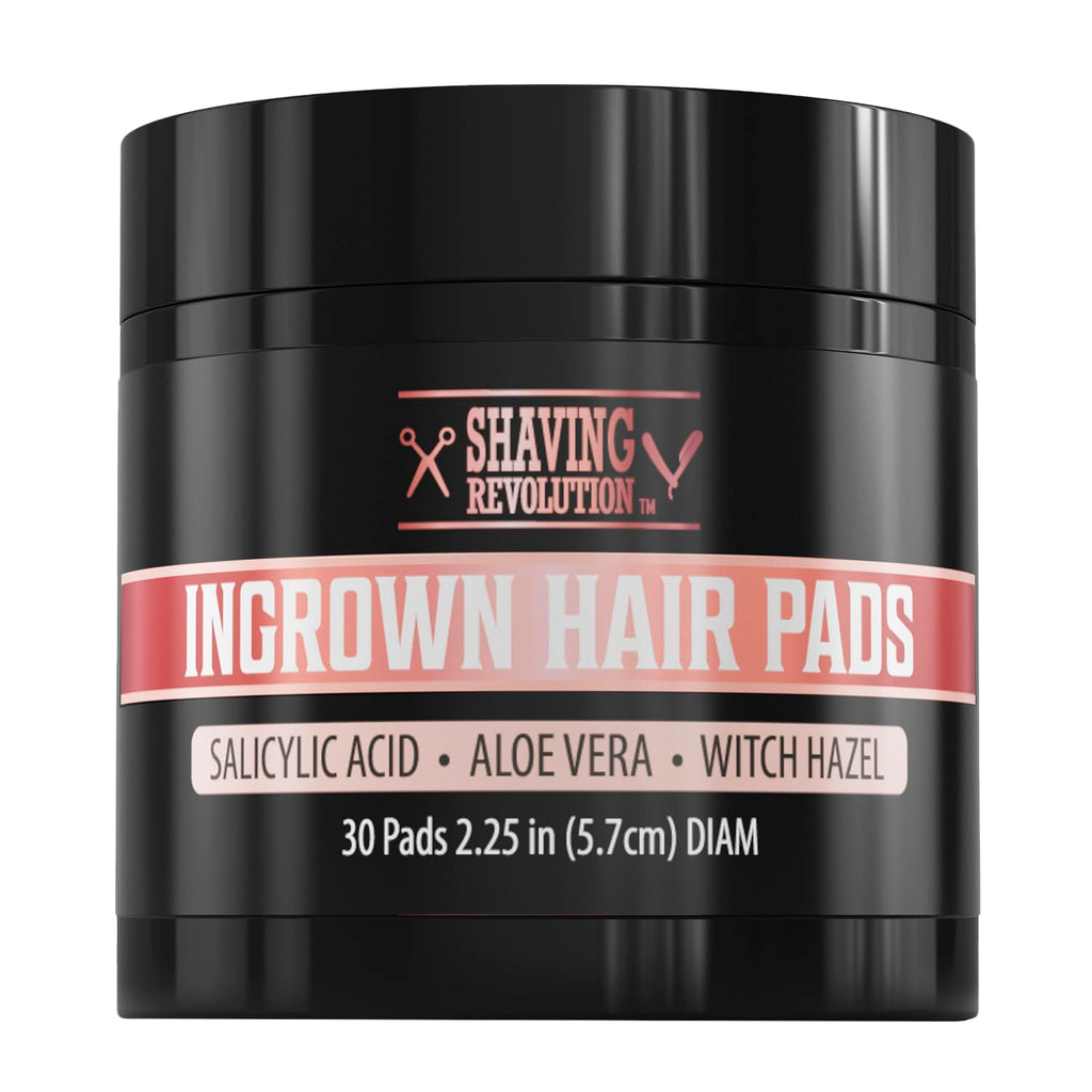 Viking Revolution Ingrown Hair Pads - Remover AHA Treatment for Bikini Area Exfoliator After Shave Women with Aloe Vera, Witch Hazel and Salicylic Acid (30 Pads)
