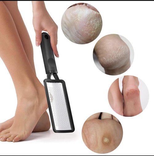 CHICSO 2 PCS Stainless Steel Profession Foot Callus Remover with Storage Bag