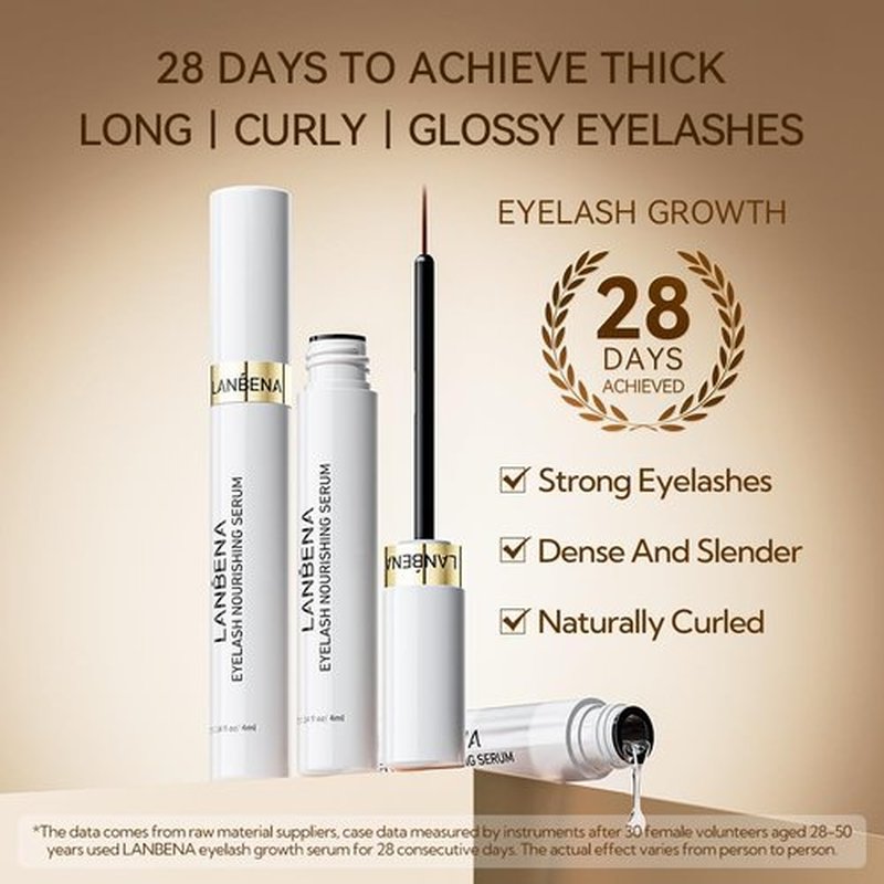 LANBENA Eyelash Growth Serum - Advanced Daily Treatment for Visible Lash Fullness & Length | 4ml