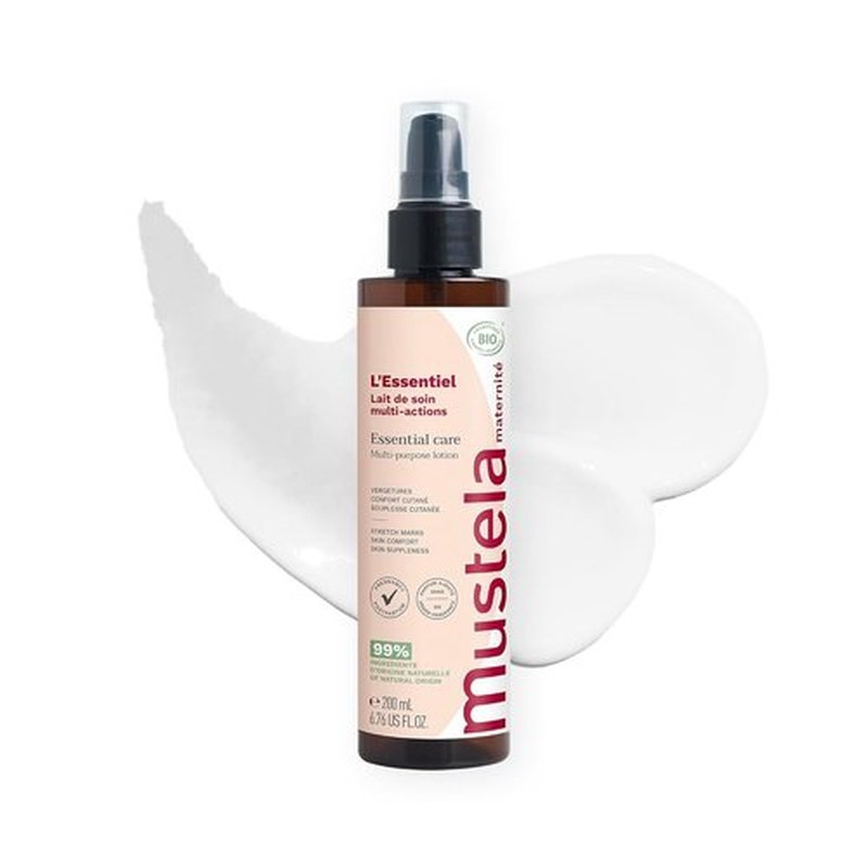 Mustela Organic Maternity Multi-Purpose Lotion - Stretch Marks & Skin Comfort - Unscented & Safe for Moms, Babies & Breastfeeding