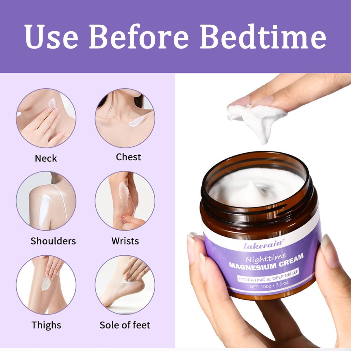 MULPG Magnesium Cream for Sleep with Lavender