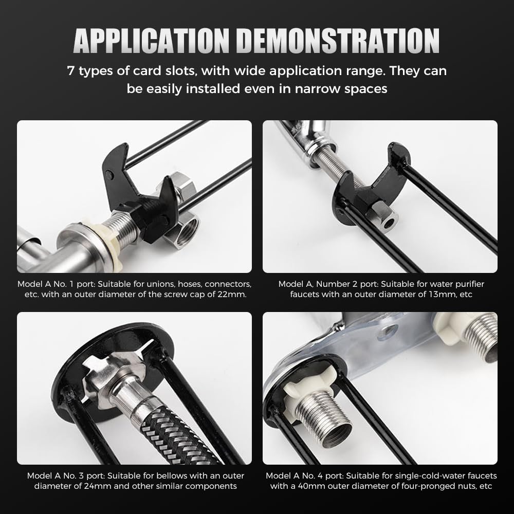 NOGCAW 2 Pcs Multifunctional Sink Wrench, Sink Wrench Faucet Tool Plumbing Tool, Under BasinSink FaucetWrench Tight Spaces for Kitchen and Bathroom (2pcs)