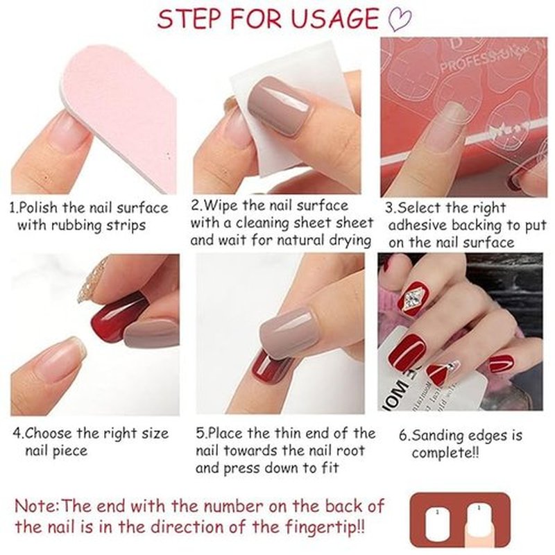 Lomxene Duck Press On Nails Medium Duck Nails Press On French tip fake nails 3d Rhinestones Nails Press Ons wave Glue On Nails Acrylic Nails Artificial Nails For Woman 24pcs(Duck french)