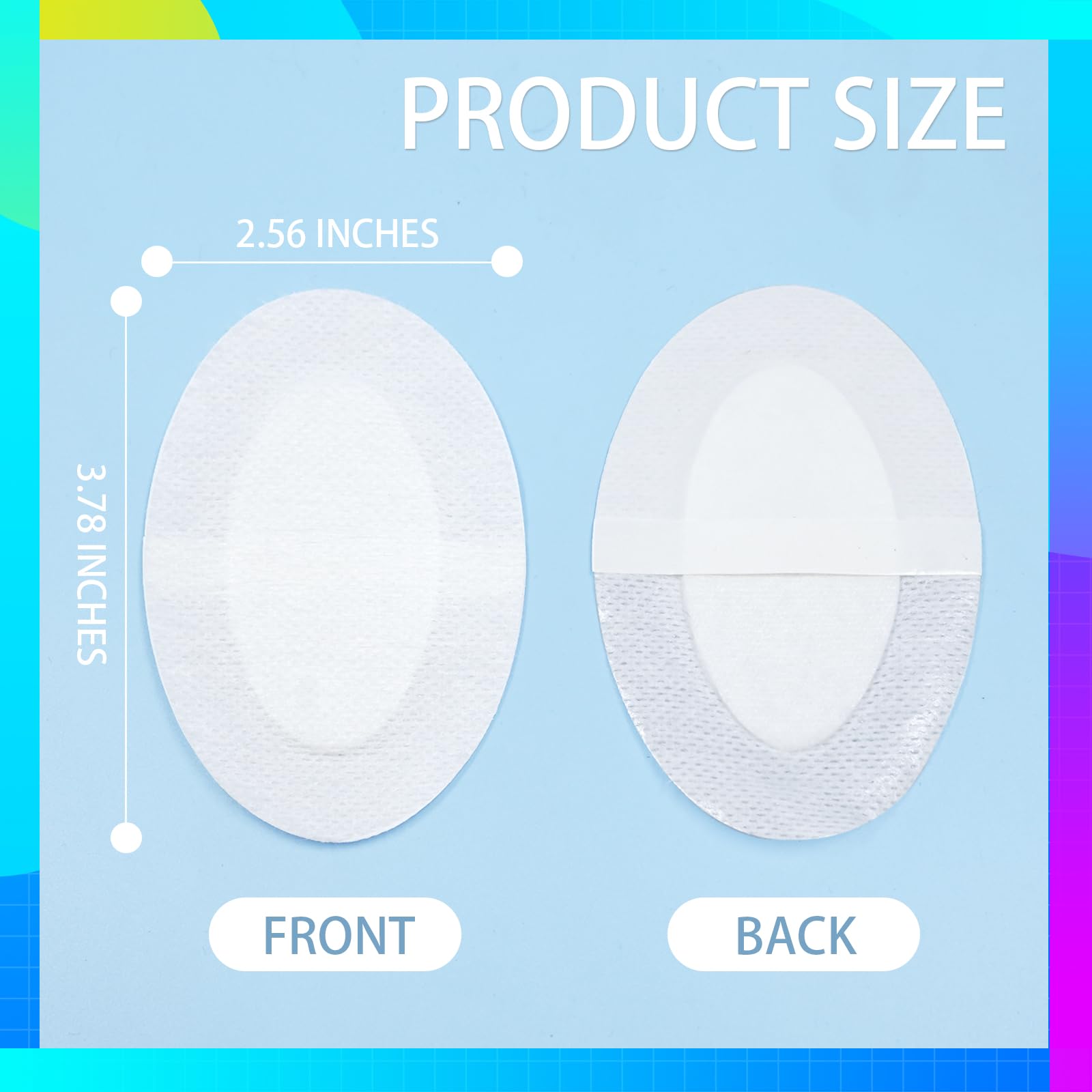 20pcs Sterile Non-Woven Eye Pads Patches Adhesive Bandages Wound Dressings for Adults