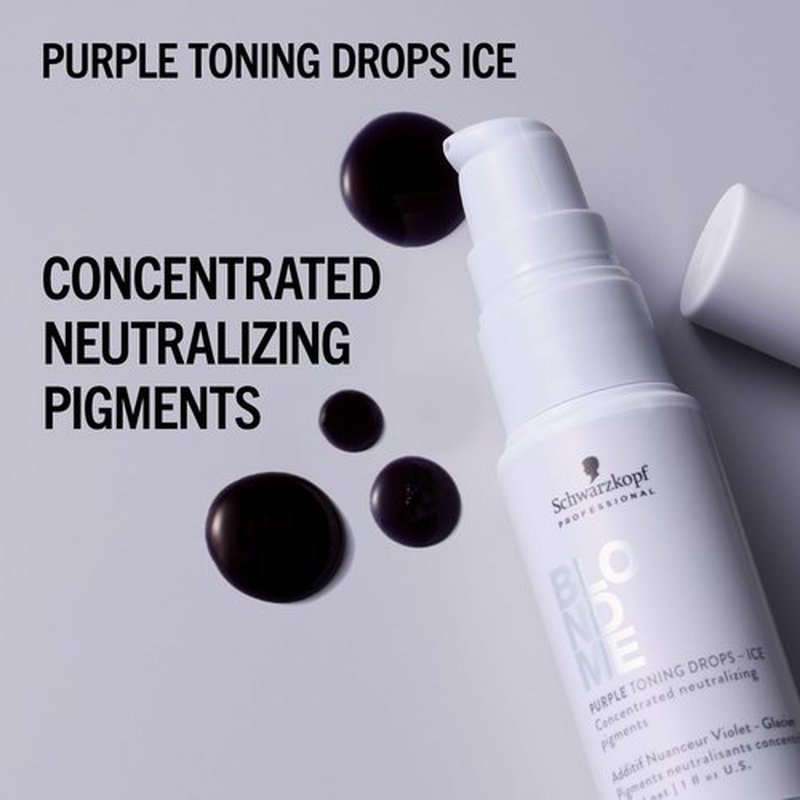 BLONDME Blonde Wonders Leave-In Toning Drops - Eliminate Brassy Yellow Tones | Ice, 1.0 Fl Oz | Color Depositing Treatment for Cool Blonde or Gray Hair