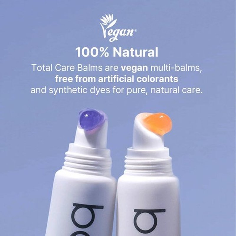 Naisture Be Bare Total Care Balm Dual Pack - Berry Burst and Peachy Pleasure Nourishing Multi-Balm with Vitamin E for Moisturizing Lips, Nails, Elbows and Dry Skin (2 pc)