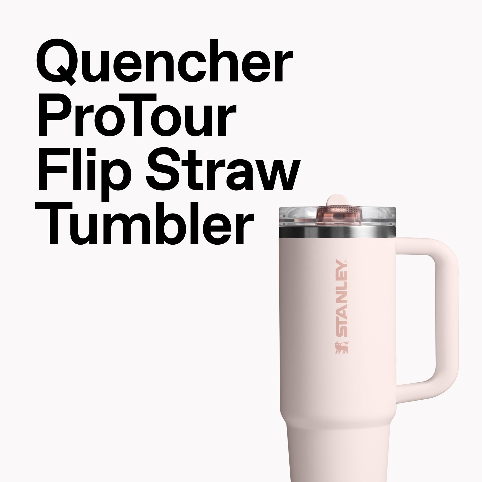 STANLEY Quencher ProTour Flip Straw Tumbler with Leakproof Lid 40 oz | Built-In Straw and Handle | Cup Holder Compatible for Travel | Insulated Stainless Steel Cup | BPA-Free | Dried Pine VRT