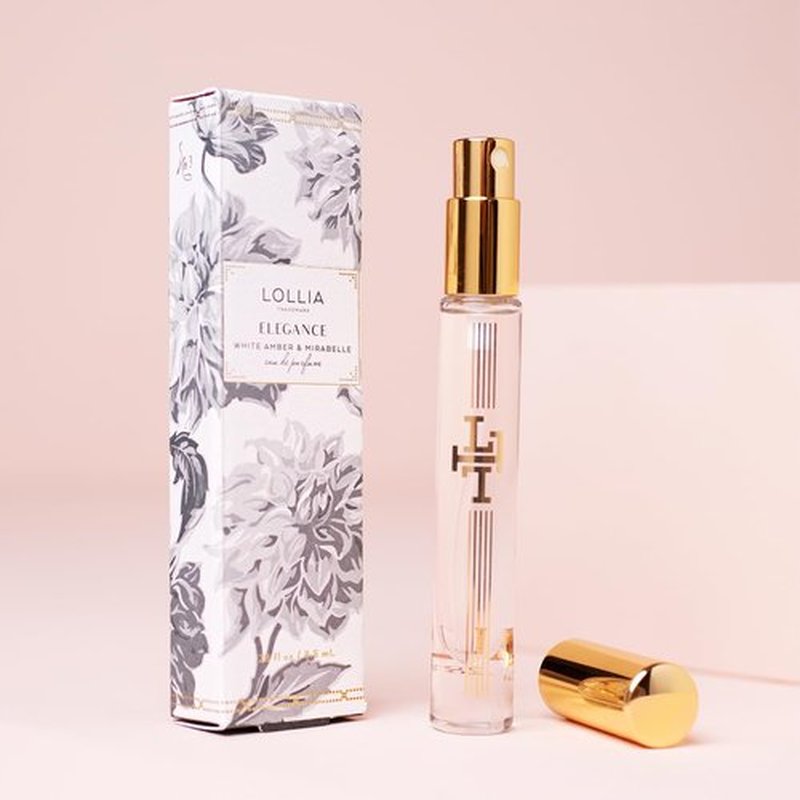 LOLLIA Elegance Eau de Parfum - Captivating White Amber & Mirabelle | Travel Size 0.28 fl. oz.