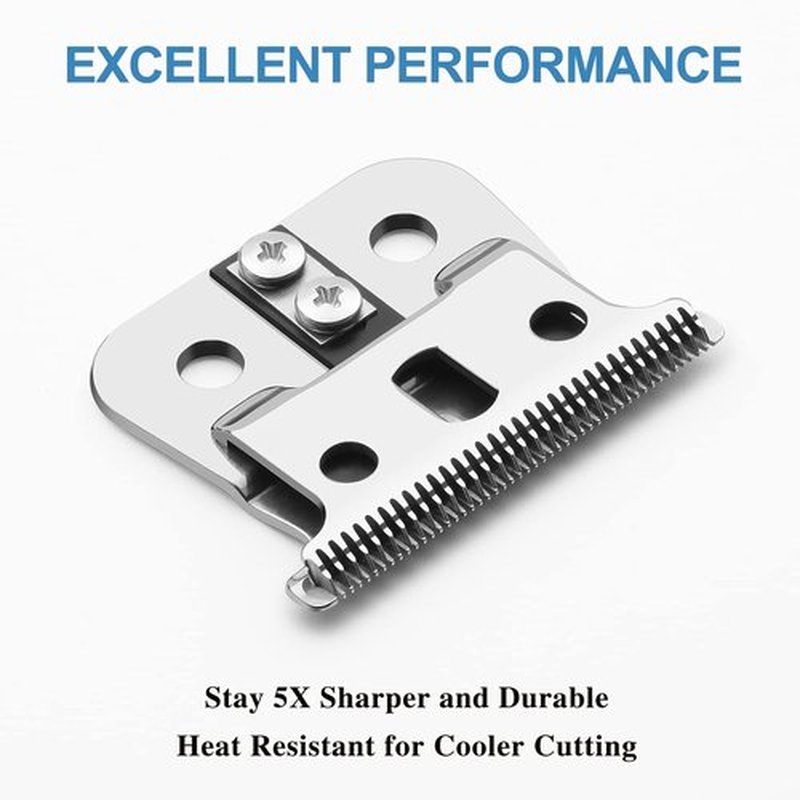 Andis T Outliner Blades - 2 Pack Silver Steel Replacement Blades for GTX Trimmer #04710 & #04521