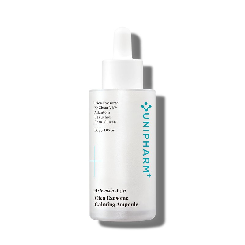 UNIPHARM Artemisia Argyi Cica Exosome Calming Ampoule, 1.05 oz, Soothing Serum for Sensitive Skin