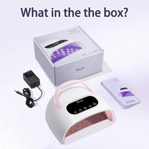 Shexnail UV Nail Lamp, Upgrade Plug-in LED Nail Lamp, Smart Sensor Portable UV Light for Gel Nails 30s Fast Cure 4 Timers for Gifts for Women