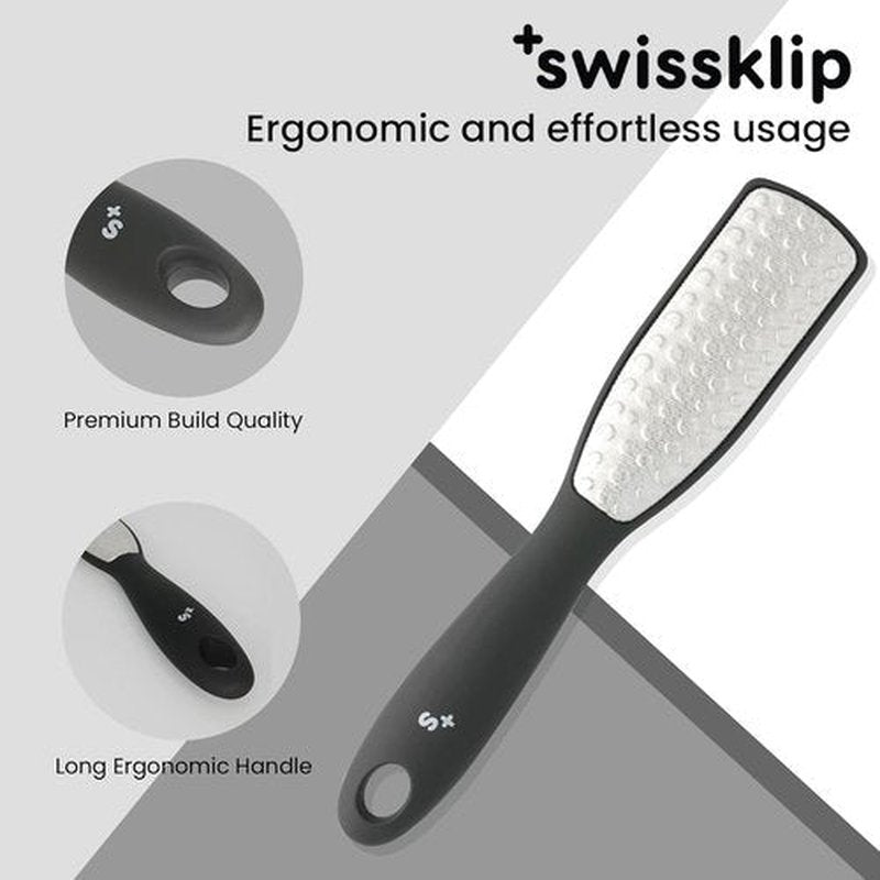 Swissker Foot File Callus Remover - Luxurious Heel Scraper for Cracked Heels | 1 Pack