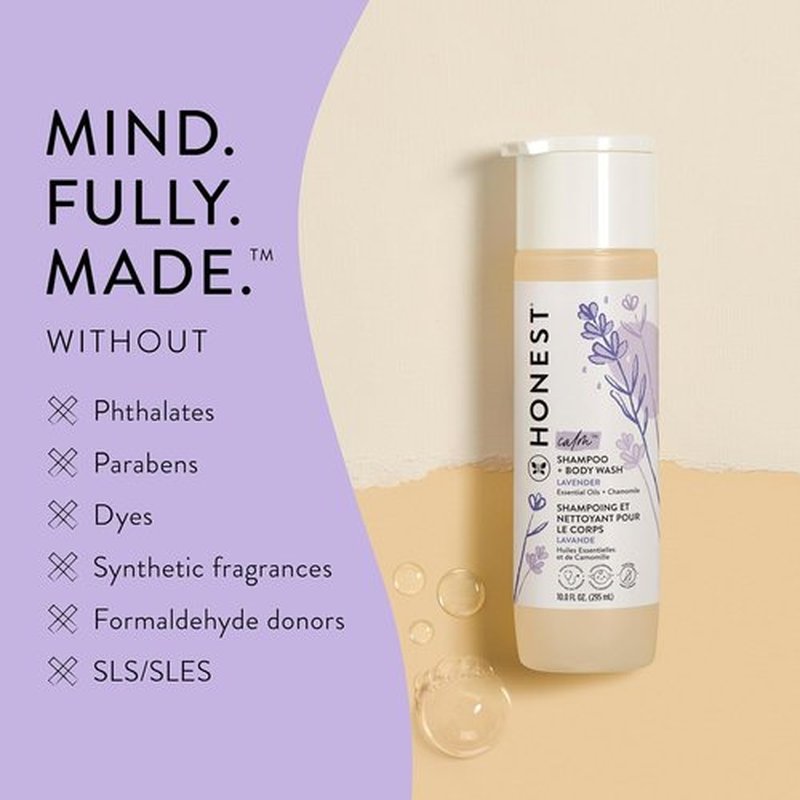 The Honest Company Baby Shampoo & Body Wash Duo - 2-in-1 Cleansing, Lavender Calm, 20 fl oz