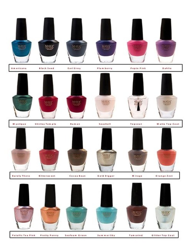 MAYA Nail Lacquer (Top Coat). Breathable, Made in the USA, and "9-FREE"