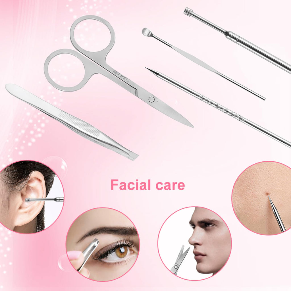 Nail Clippers Set Fingernail and Toenail Clipper Cutters, 18Pcs Manicure Pedicure Kit Professional Grooming Kits, Nail Care Tools with Travel Case Gifts for Men Women Parent