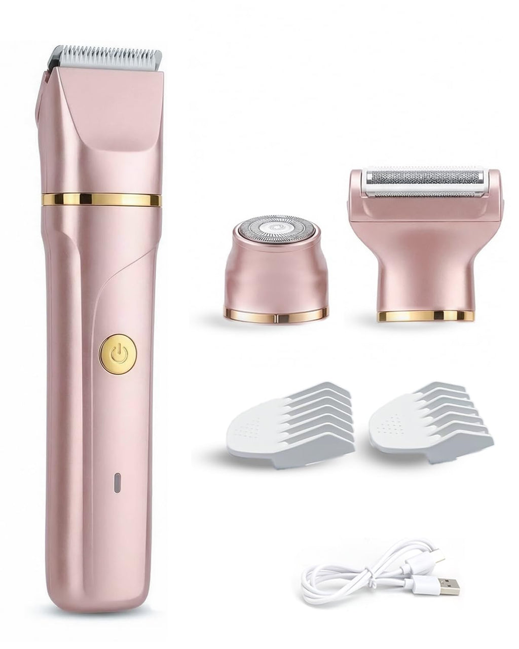 EGITERIA Electric Razors for Women- LED Light Dual Head Electric Shaver for Ladies for for Face, Bikini, Body, Leg, USB Rechargeable Facial Hair Removal, IPX7 Waterproof, Painless & Flawless
