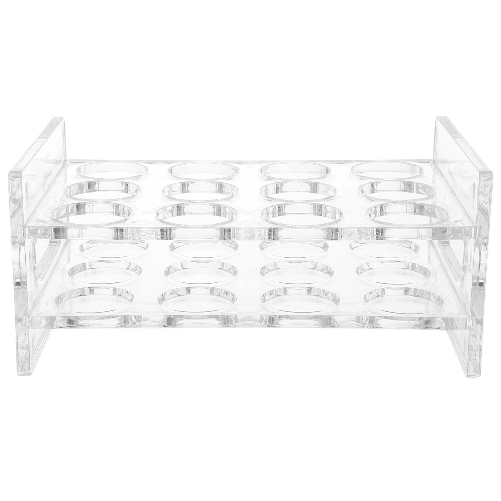 Uonlytech Round Shot Glass Holder Display Rack 3-Tier Acrylic Liquor Cup Organizer for Bar Drinkware Storage 8.93X5.47X4.09In Portable Clear Cup Stand