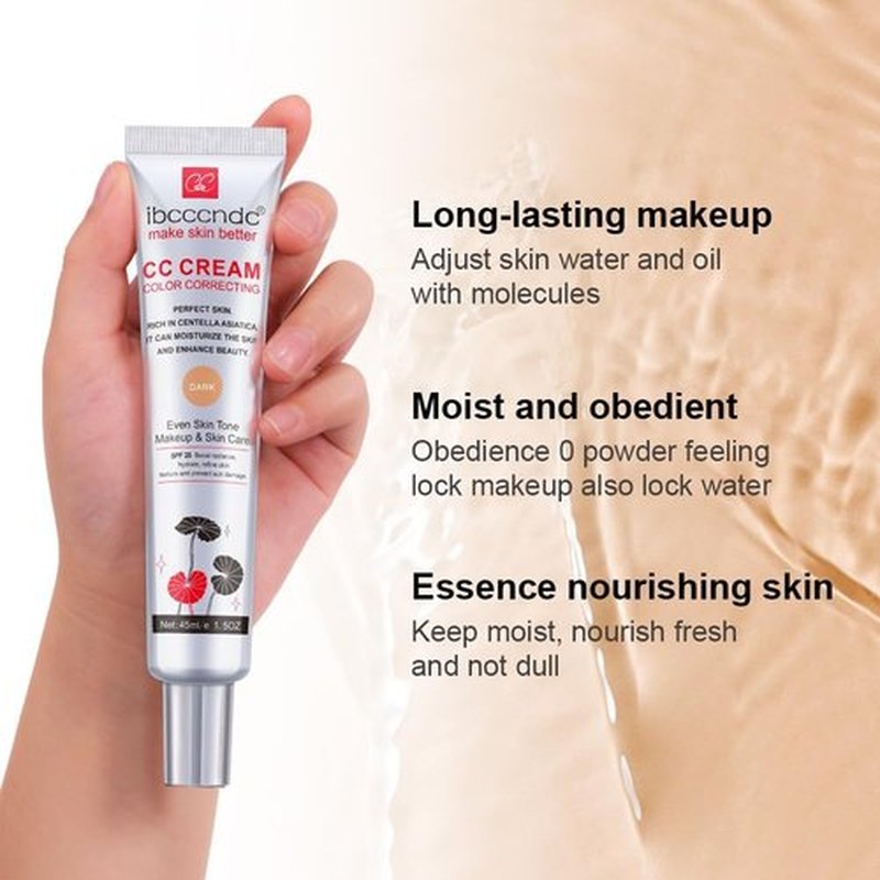 Skiennix Color Correcting CC Cream Foundation - Moisturizing & Waterproof with SPF 25 | Light Shade
