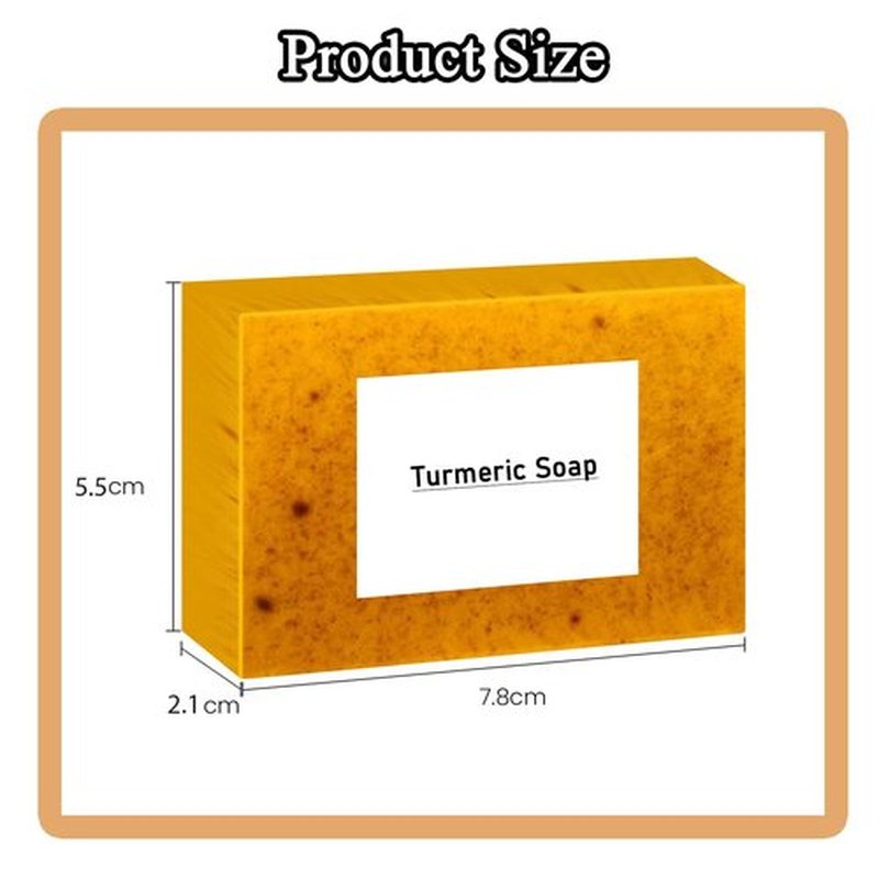 2pc Lemon Turmeric Soap, for Face and Body,Lemon Turmeric Soap infused with turmeric Extract, Soft, gentle and effective