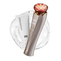 INIA Flare 3-in-1 Microcurrent Facial Device Red Light Therapy for Face and Neck Massager Tool with Heat & Vibration for Skincare Puffiness, Firming, Smoothing