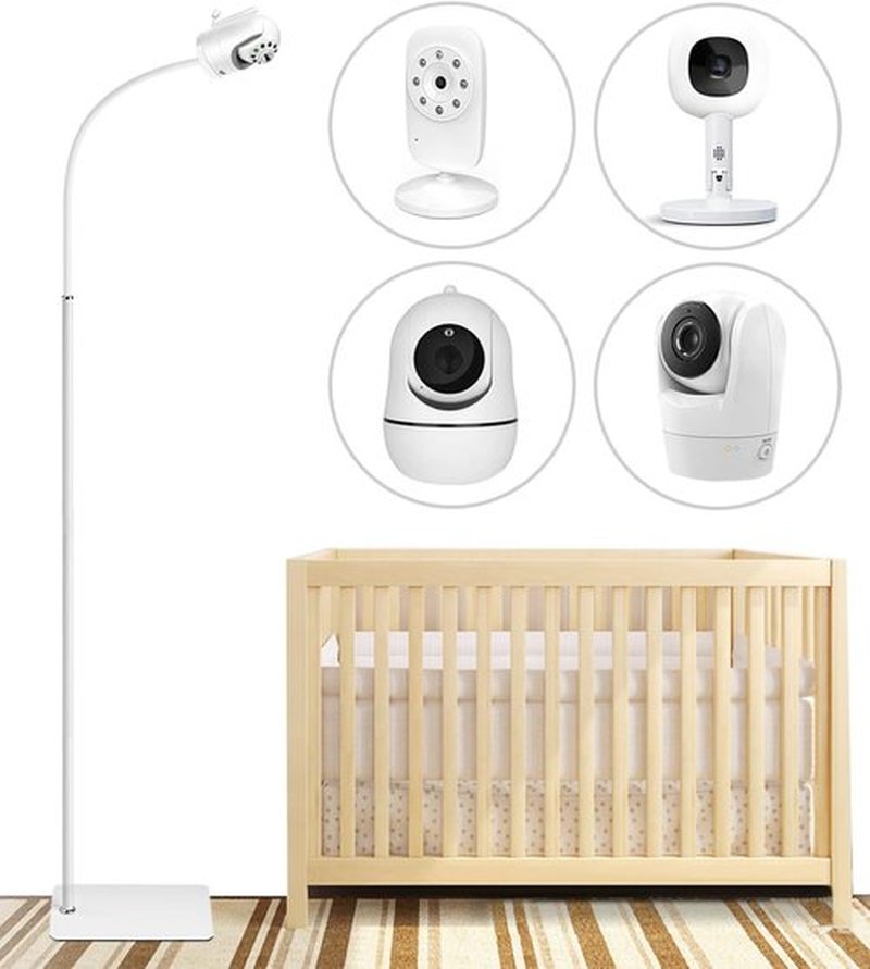 Infant Optics Adjustable Height Floor Stand Mount - Compatible with DXR-8 Pro & Nanit Pro | Versatile & Flexible Design