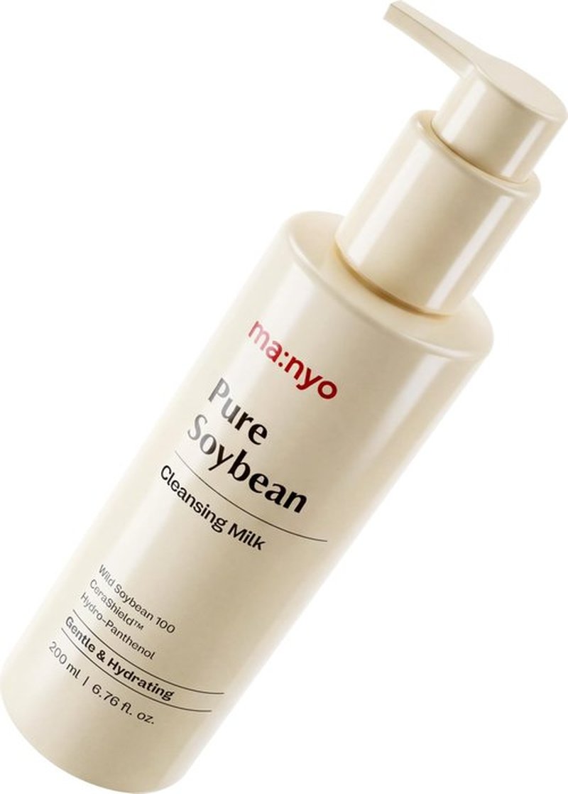 MANYO Pure Soybean Cleansing Milk, Hydrating Facial Milky Cleanser for Skin Barrier Repair, Hydrating Skincare with Hyaluronic Acid for Dry, Sensitive Skin, 6.76 fl oz (200ml)