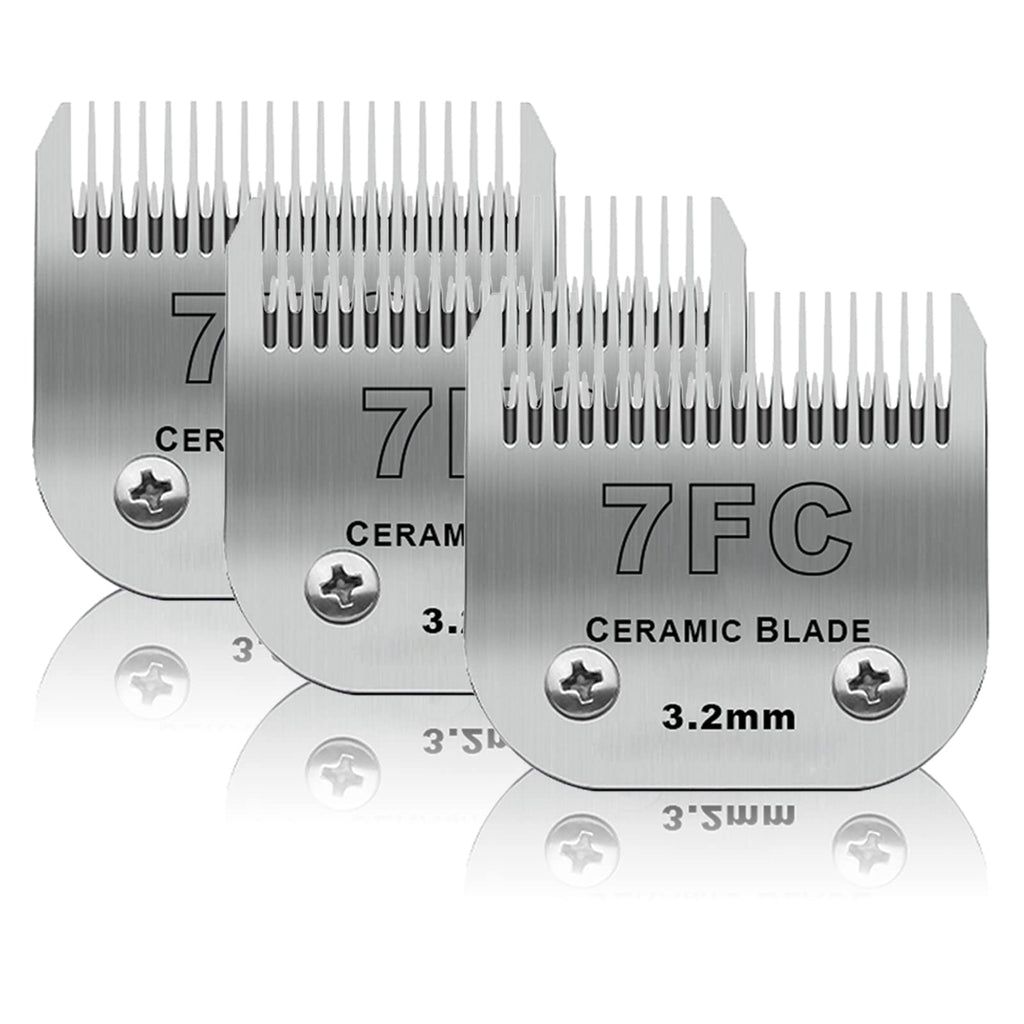 7FC Dog Grooming Ceramic Blades,Compatible with Andis,Oster A5,Wahl KM10