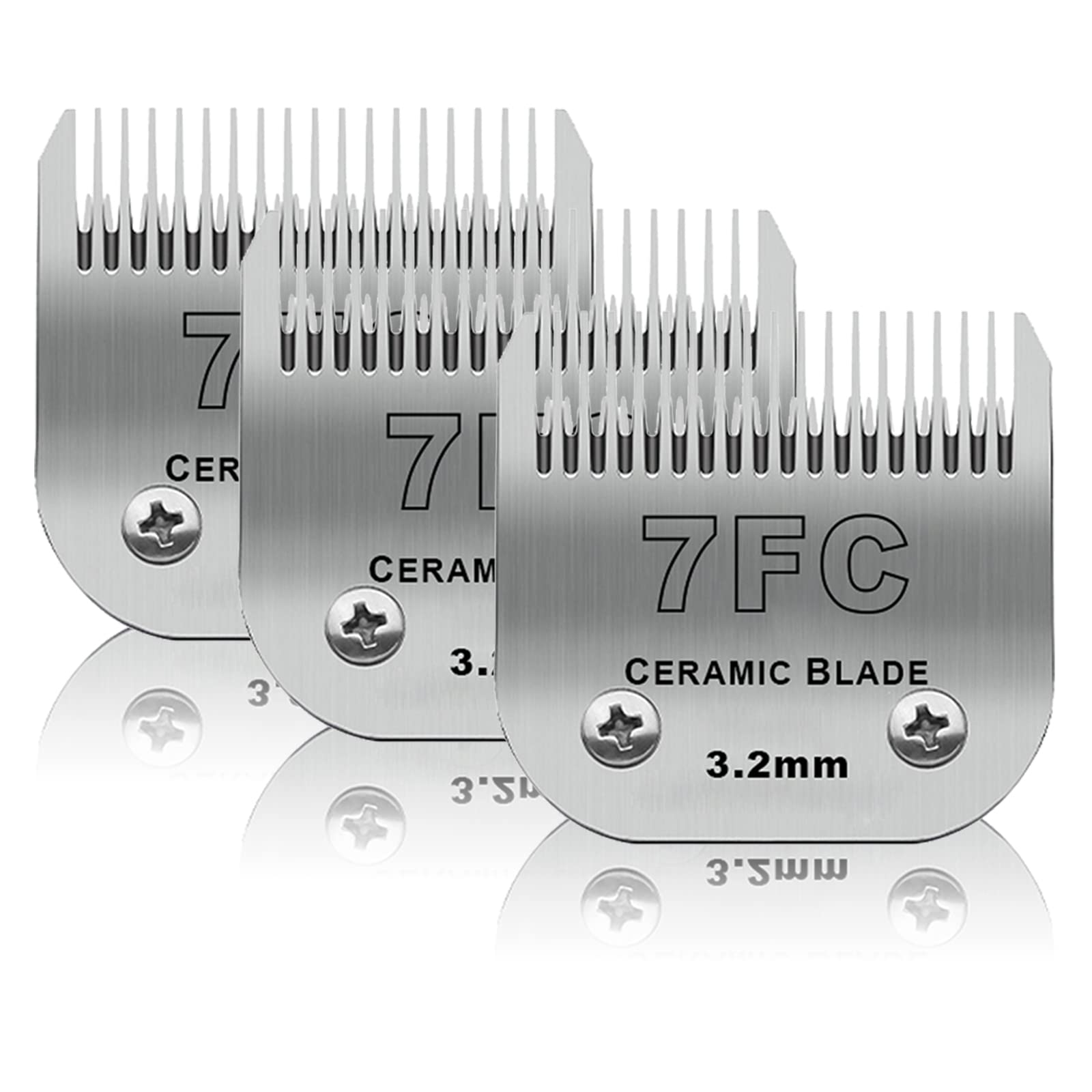 7FC Dog Grooming Ceramic Blades,Compatible with Andis,Oster A5,Wahl KM10