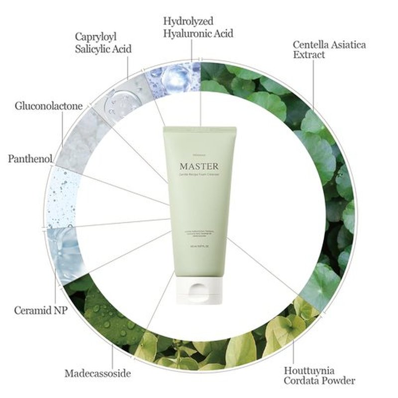 Mixsoon Master Gentle Recipe Foam Cleanser - Mild Exfoliation with Amino Acid Complex & Cica | 150ml