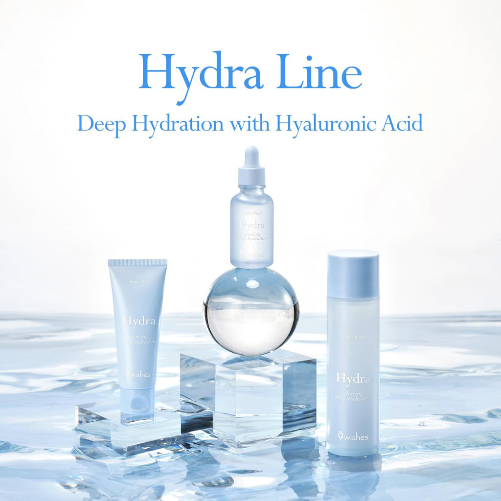 9wishes Hydra Ampule Cream Nano Plus+ – Hyaluronic Acid Hydrating Face Cream, Lightweight Moisturizer, Barrier Support, Korean Skincare, 50ml / 1.69 fl. oz.